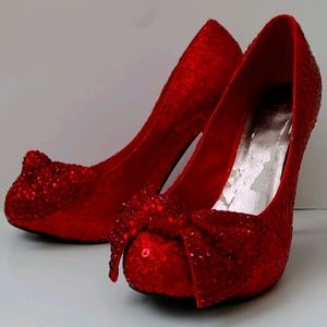 CUSTOM Ruby Red Heels - Forever 21 Dali shoes